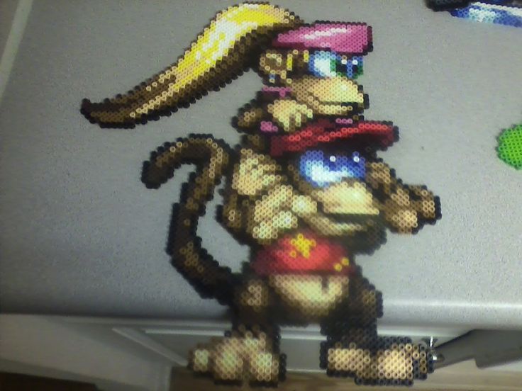 Hama Beads Dicie y Diddy Kong