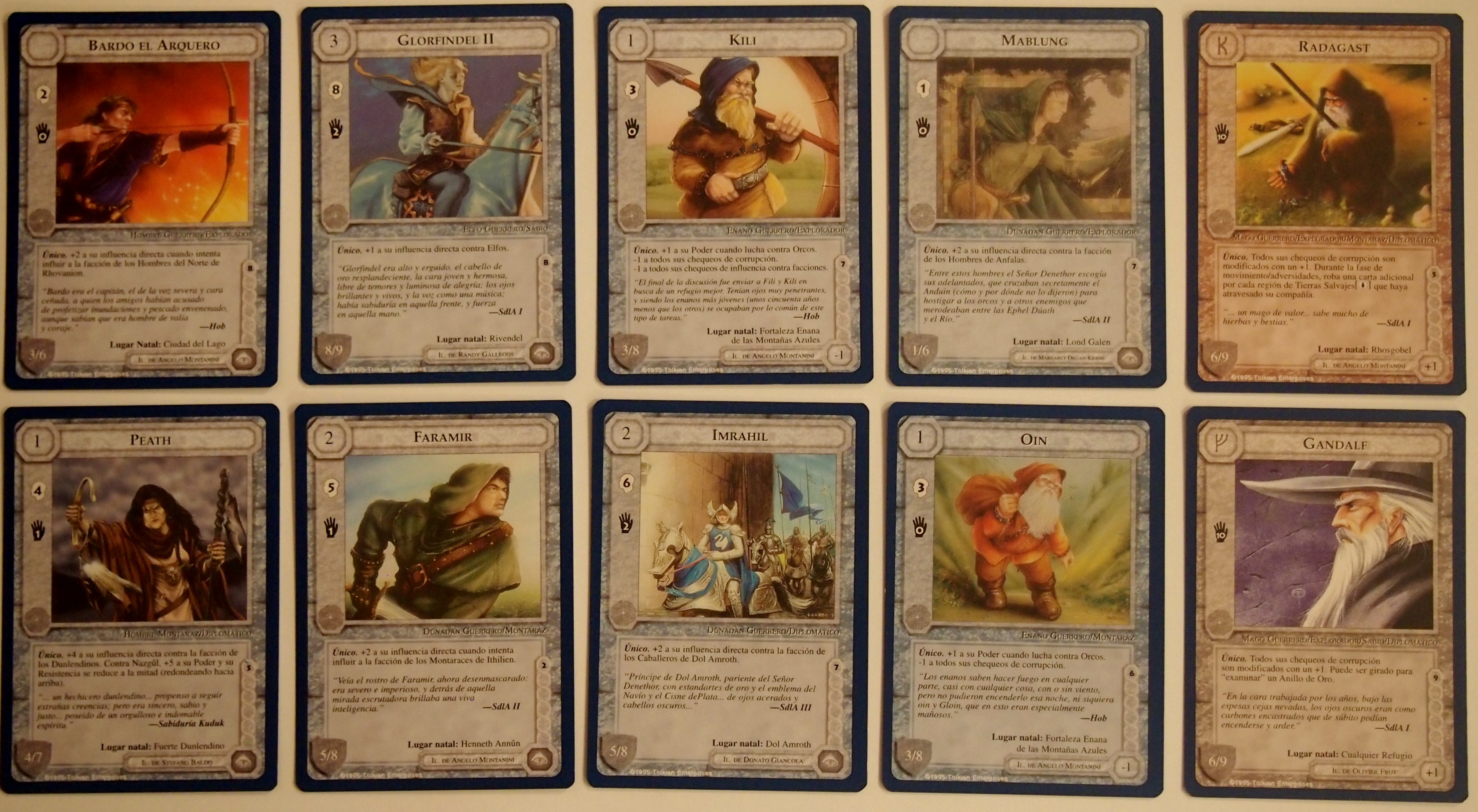 Topps el señor de los Anillos Anillo 3 películas Trading Card Completa Colección 6 Juegos 486 