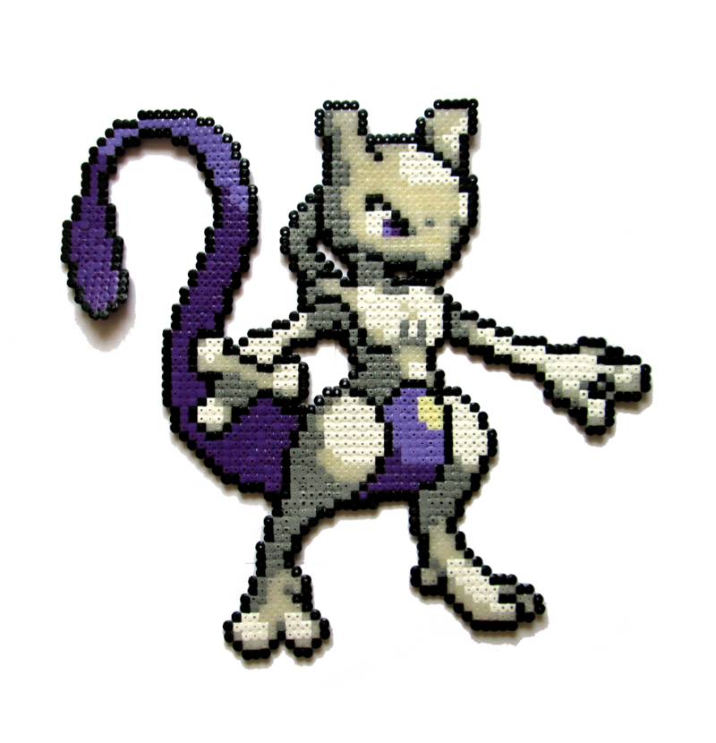 Hama Beads Pokémon Mewtwo