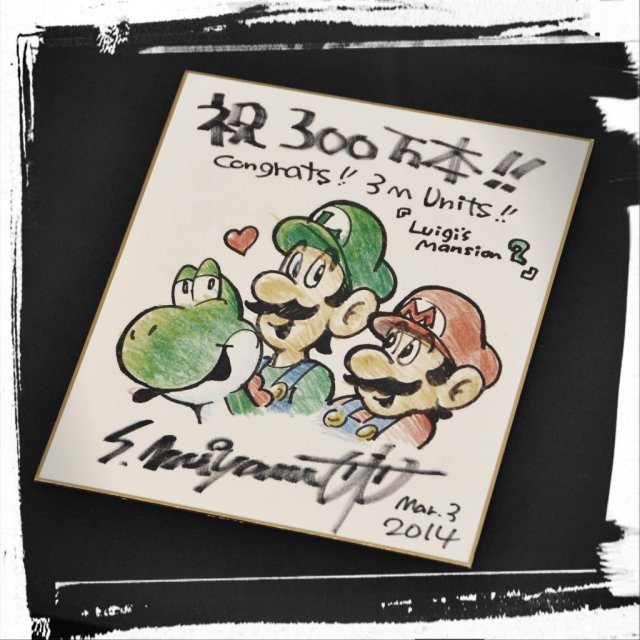 Miyamoto dibujo Luigi's Mansion