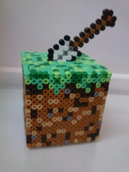 Hama Beads de Minecraft Cubo