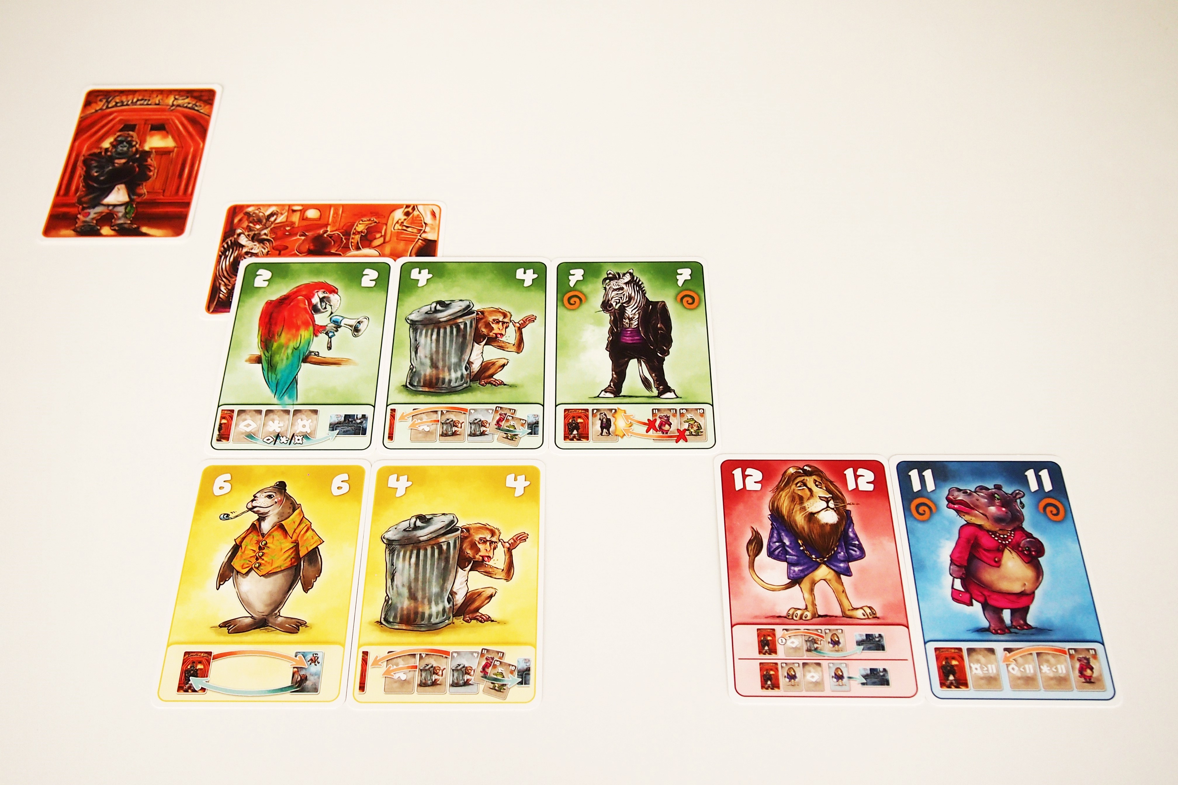 Cuando se agoten las cartas de descubre qué animales han entrado al bar. El jugador con el mayor número será el ganador. 