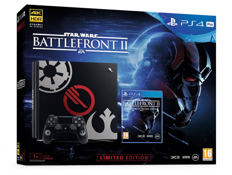 edición limitada de PS4 y Star Wars Battlefront II para PS4