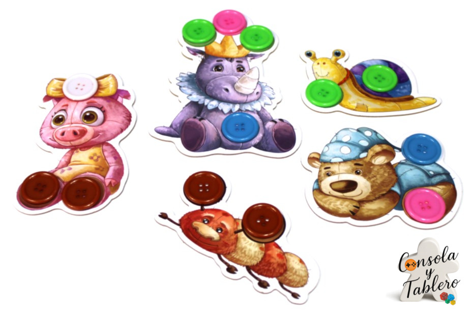 juego de mesa peluches