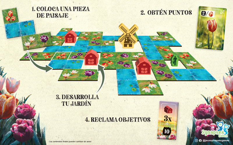Flores Escarchadas juego de mesa