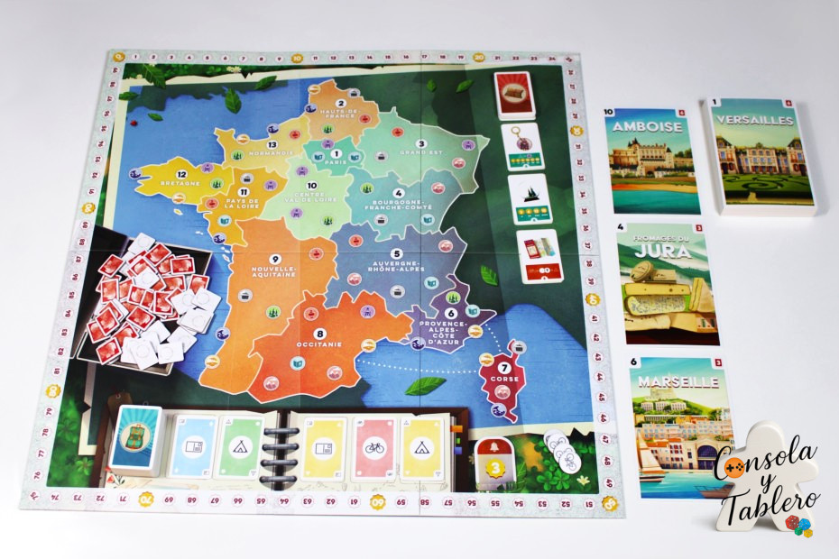 juego de mesa Francia bici